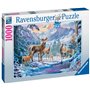 Puzzle 1000 p - chevreuils et cerfs en hiver