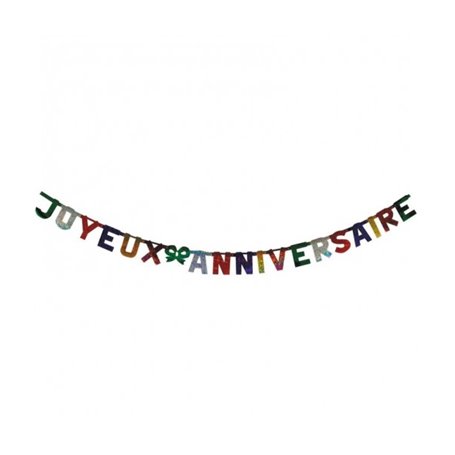 Guirlande hologramme Joyeux anniversaire 2M