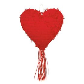 Pinata a remplir coeur rouge