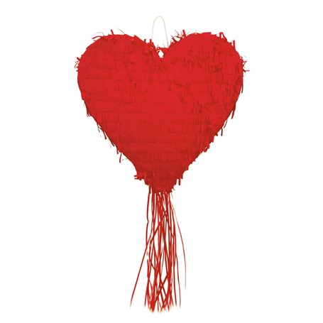 Pinata a remplir coeur rouge