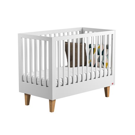 Lounge Lit évolutif Bébé 70x140 blanc/bois