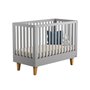 Lounge Lit Bébé 60x120 gris clair/bois