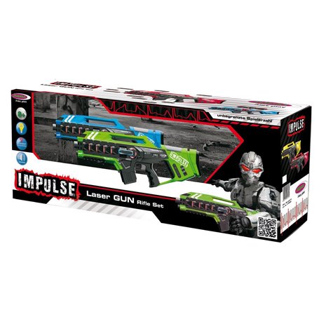 Impulse Laser Gun Rifle Set bleu/vert