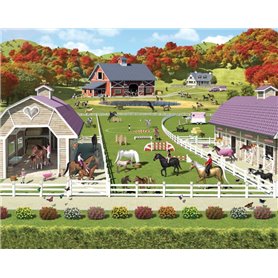 Walltastic 41738 Papier Peint Mural Ecurie chevaux et Poneys