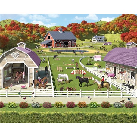 Walltastic 41738 Papier Peint Mural Ecurie chevaux et Poneys