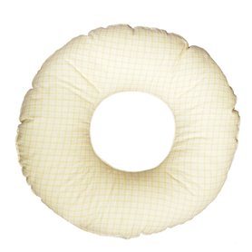 Coussin rond post natal post natal beige à carreaux