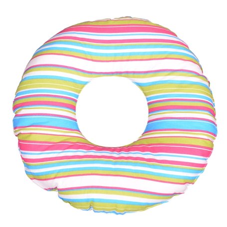 Coussin rond post natal bandes du couleur 1