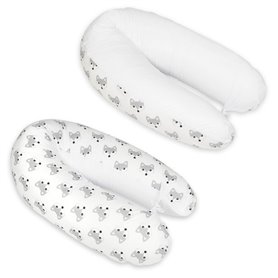 Coussin maternité pre/post natal usages multiples Renards  blanc