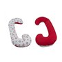 Coussin usages multiples coeurs rouges sur fond blanc - rouge