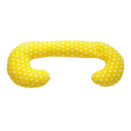 Coussin usages multiples pois de jaune