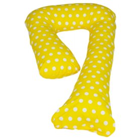 Coussin d'accouchement pre/post natal pois de jaune