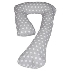 Coussin d'accouchement pre/post natal pois de gris