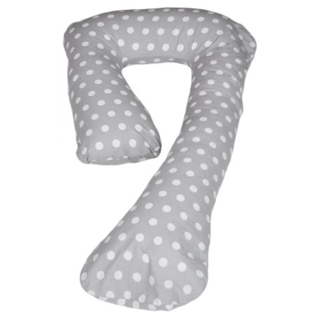 Coussin d'accouchement pre/post natal pois de gris