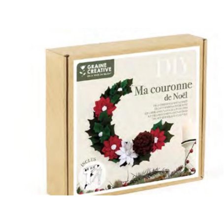 Kit Couronne de Noel en feutrine