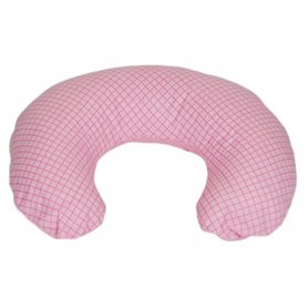 Coussin appui-tête rose à carreaux