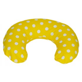 Coussin appui-tête pois de jaune