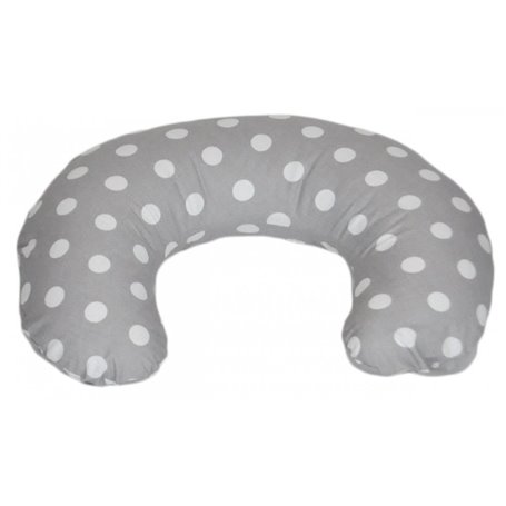 Coussin appui-tête pois de gris