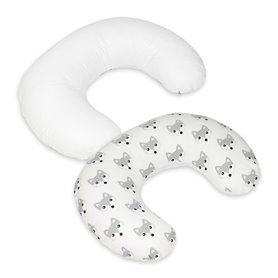 Coussin appui-tête Renards  blanc