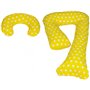 Ensemble coussins pre/post natal usages multiples confortable pois de jaune