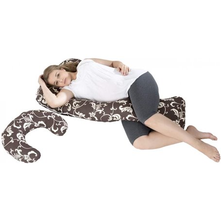 Ensemble coussins pre/post natal usages multiples confortable dessin floral sombre