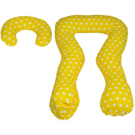 Ensemble coussins d'accouchement pre/post natal pour les femmes pois de jaune