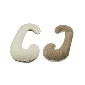 Coussin Minky de maternité forme C cappuccino  crème