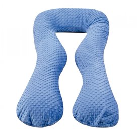 Coussin Grossesse/Allaitement forme en U bleu