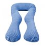 Coussin Grossesse/Allaitement forme en U bleu