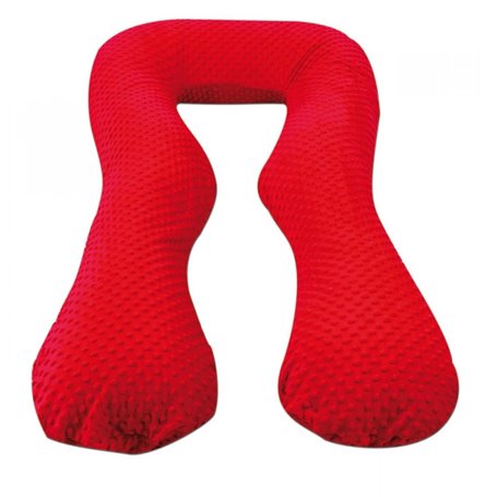 Coussin Grossesse/Allaitement forme en U rouge