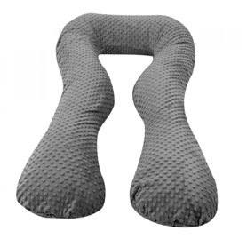 Coussin Grossesse/Allaitement forme en U gris