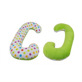 Coussin pre/post natal usages multiples boules couleurs de printemps  vert