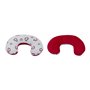 Coussin C dallaitement coeurs rouges sur fond blanc - rouge