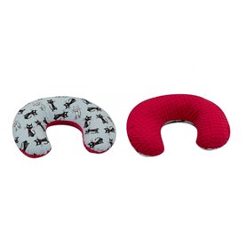 Coussin C dallaitement chatons 1  rouge