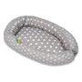 Cocon gigoteuse pois sur fond gris  etoiles blanches-fond gris