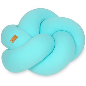 Coussin oreiller décoratif tresse turquoise