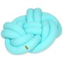 Coussin oreiller décoratif tresse turquoise