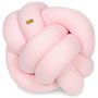 Coussin oreiller décoratif tresse rose clair