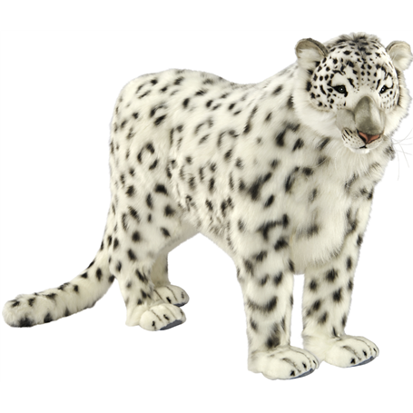 Hansa Peluche Geante Leopard des Neiges 95 cm H et 122 cm L