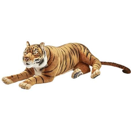 Hansa Peluche Geante Tigre Brun Couche 150 cm L