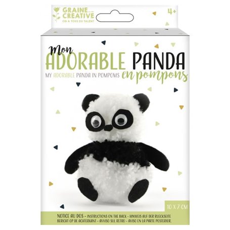 Kit pompons mon adorable panda