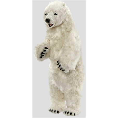 Hansa Peluche Geante Ours Polaire Dresse 100cmH 50cmL