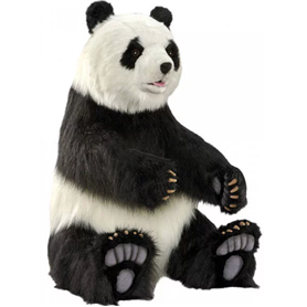 Hansa Peluche Geante Panda Assis 105 cm H 52cm l et 92 cm L