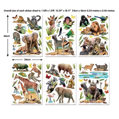 Walltastic 45439 Kit Decoratif Safari dans la Jungle