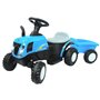 Ride-on tracteur New Holland avec remorque bleu 6V