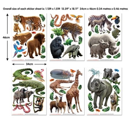 Walltastic 46528 Kit Decoratif Aventure dans la Jungle