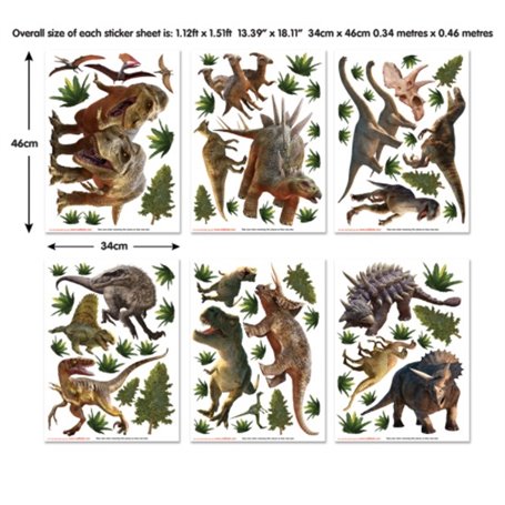 Walltastic 46535 Kit Decoratif Monde des Dinosaures