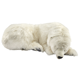 Hansa Peluche Geante Ours Polaire Dormeur 105 cm H