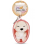 PELUCHE PORTE-CLES 8 CM - CHIEN BEIGE ENDORMI