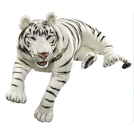 Hansa peluche Geante Tigre Blanc Couche 150 cm L