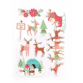 8 stickers chipboard theme Noel